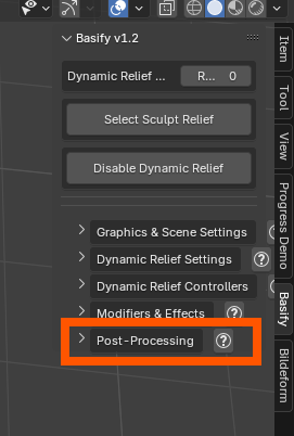 Exporting / Post Processing - Basify